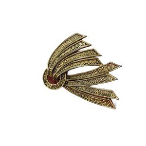 Vintage Goldtone  signed AVANTE Knot Swirl Pin Brooch